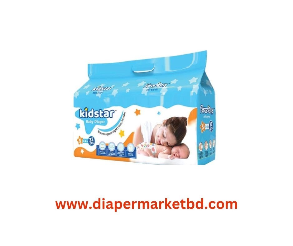Kidstar Baby Diaper Small (3-8)kg 32 pcs