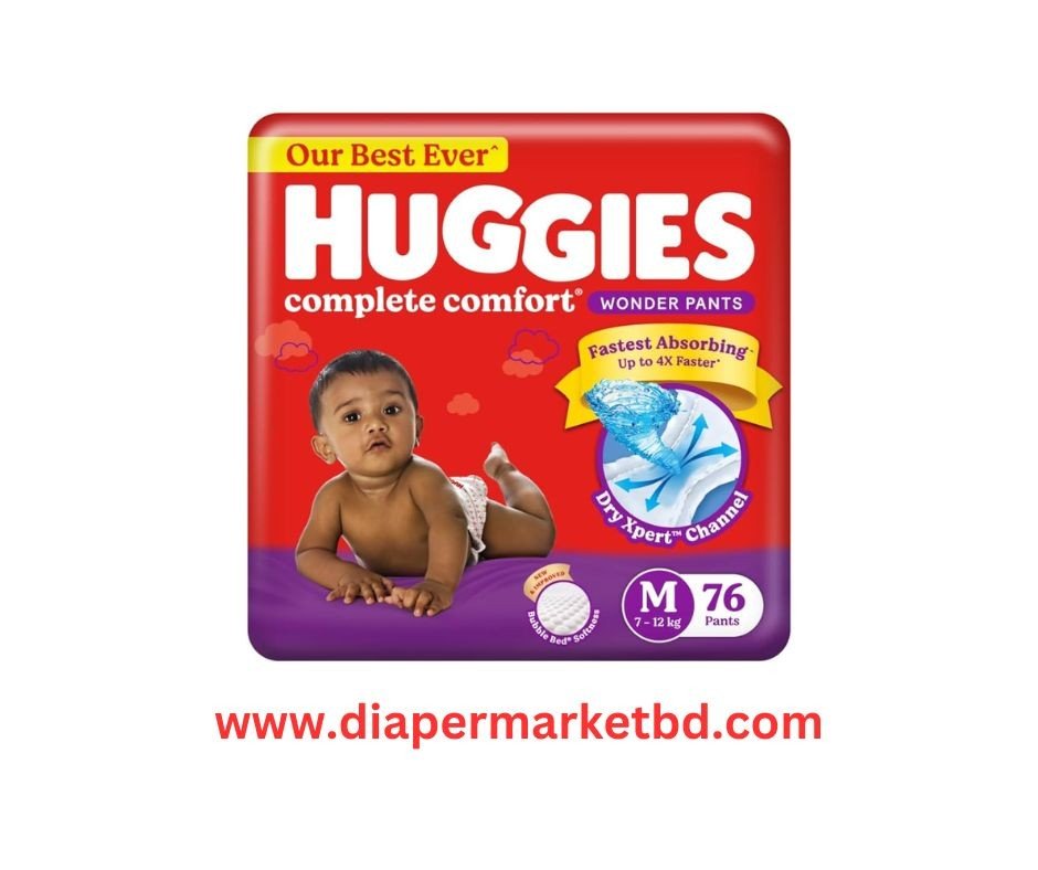 Huggies Wonder Pants MSize  76 Pcs (7-12 Kg) Complete Comfort
