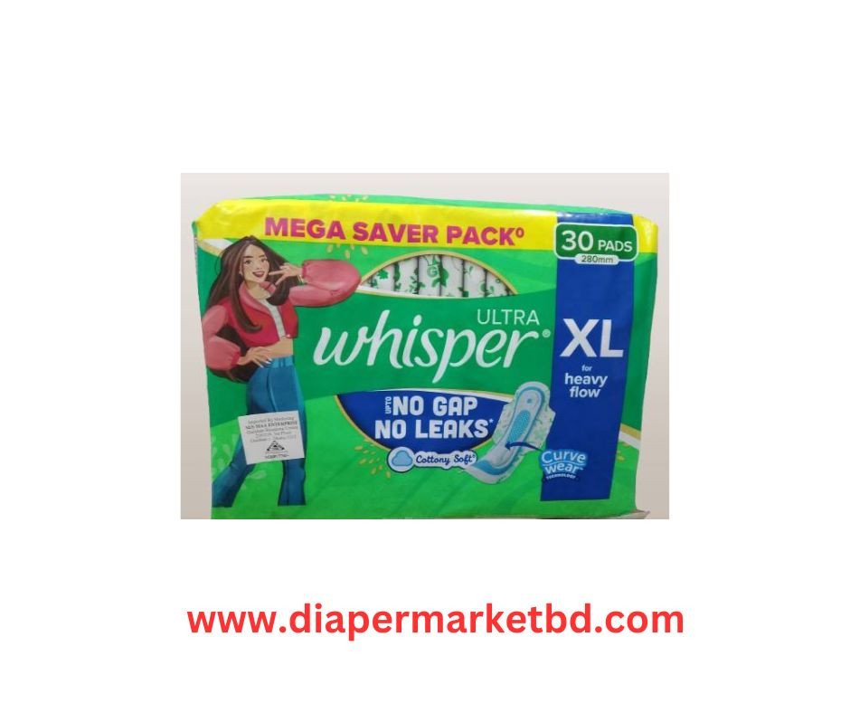 Whisper Ultra Clean Sanitary Napkins for Women XL 30 Pcs