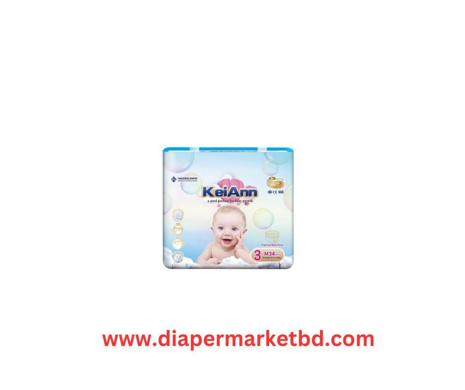 KeiAnn Baby Diaper Pants Medium Size 34 Pcs Pack