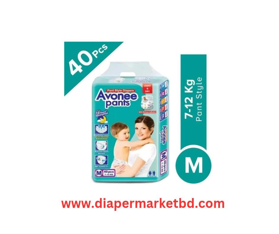 Avonee Pants Baby Diaper M 7-12 Kg 40 Pcs