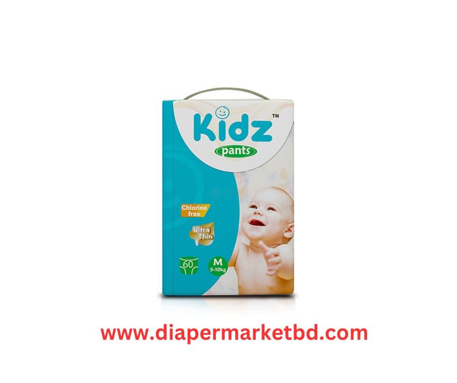 Kidz Baby Pants Diaper M size 5-10 kg 60 Pcs