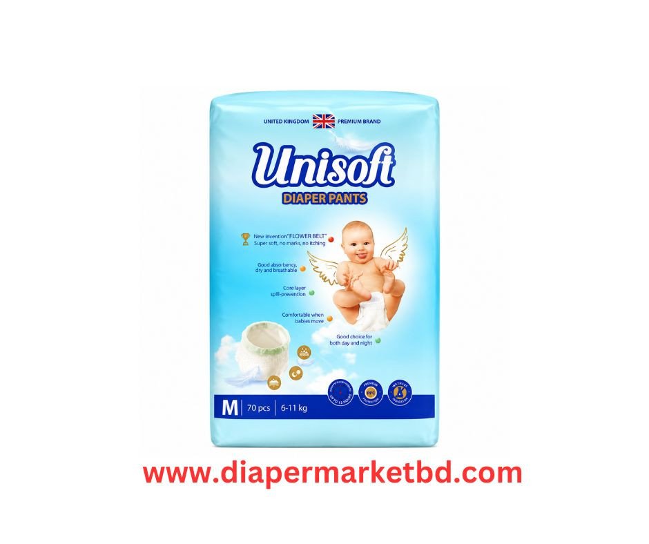 Unisoft Baby Pant Diaper Medium Size 6-11 Kg 70 Pcs Pack