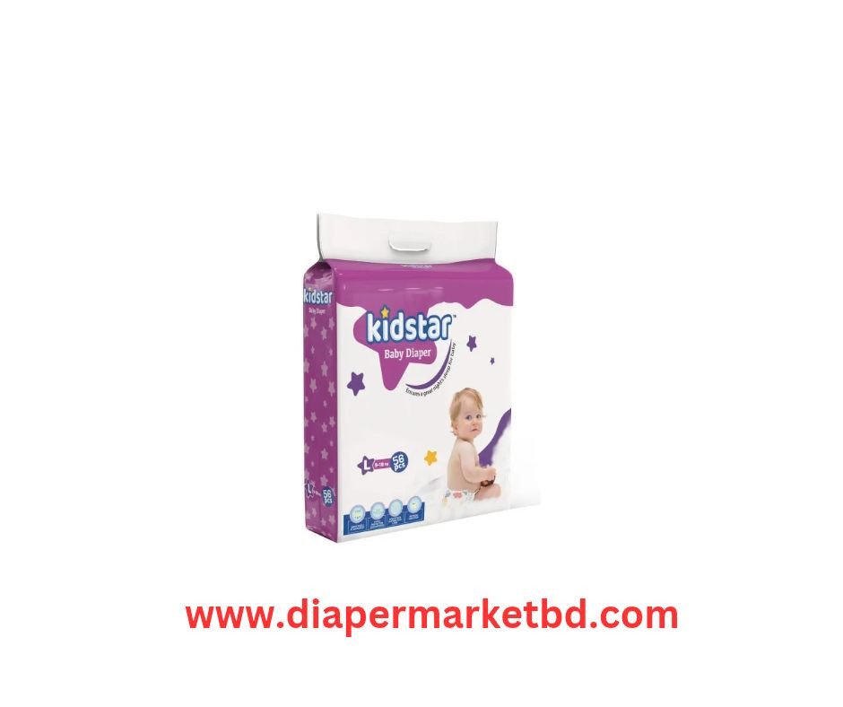 Kidstar Baby Diaper Large (L) 9–18 Kg 56 Pcs