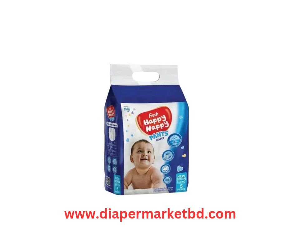 Fresh Happy Nappy Pant Diaper New Born 0–4 Kg 5 Pcs