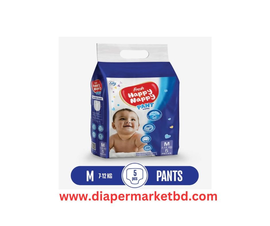 Fresh Happy Nappy Pant Diaper 7-12 Kg M Size 5 Pcs