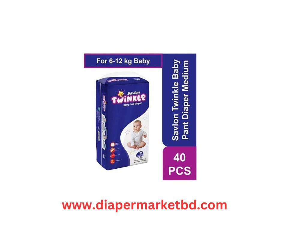 Savlon Twinkle Baby Pant Diaper Medium 40 Pcs (6–12 kg)