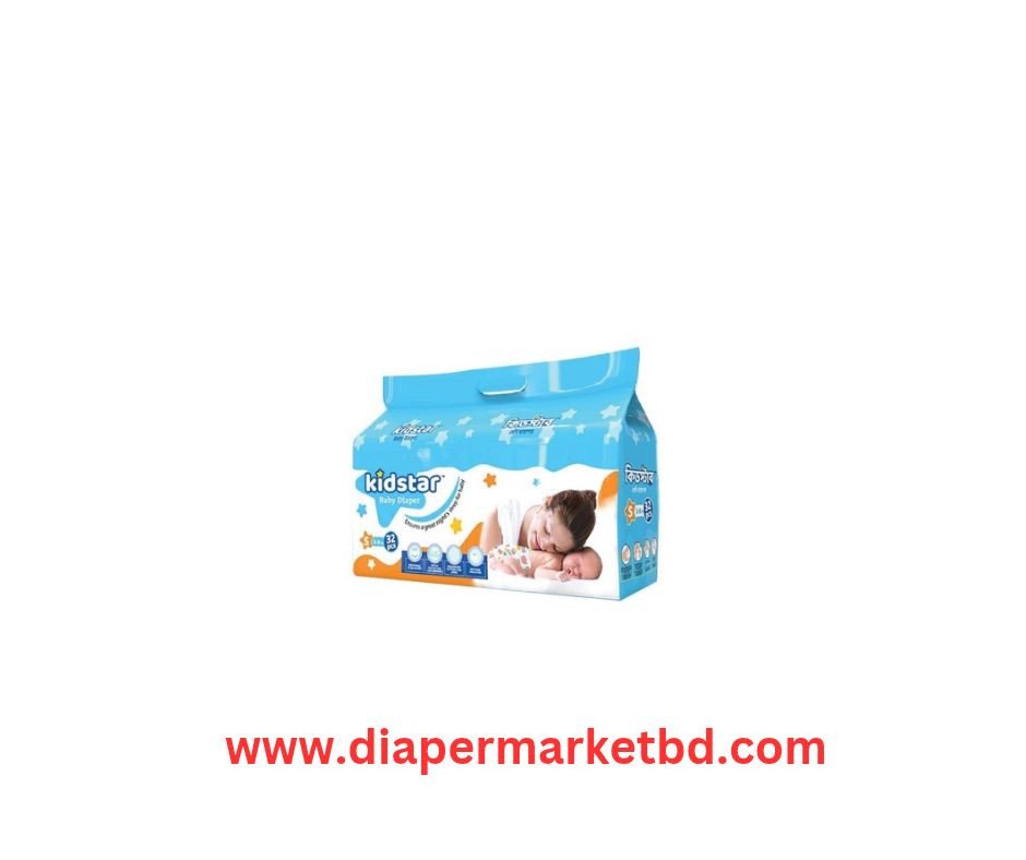 Kidstar Baby Diaper Small (S) 3–8 Kg 32 Pcs