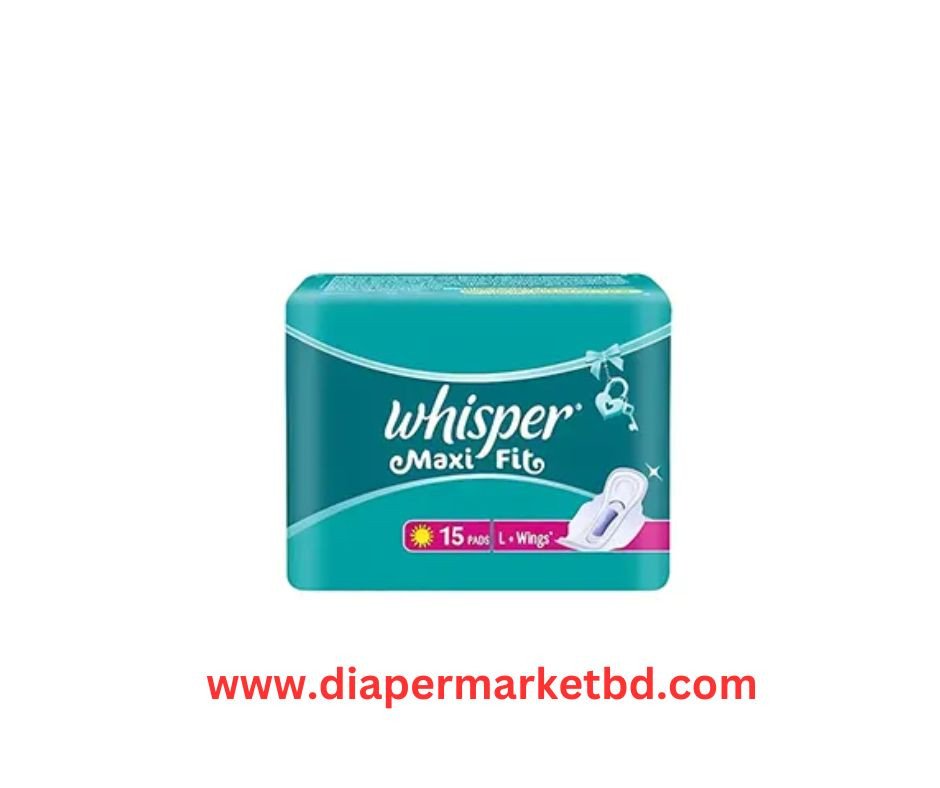 Whisper Maxi fit Wings Sanitary Pads for Women, Regular, 15 Napkins