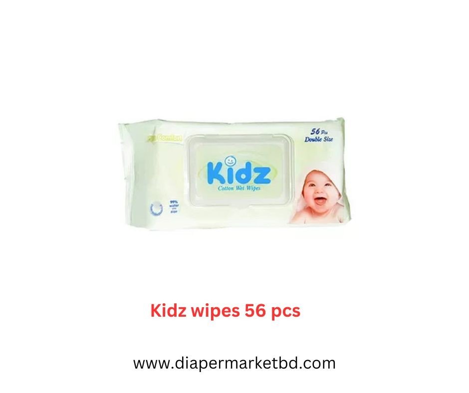 Kidz Cotton Wet Wipes 56 pcs