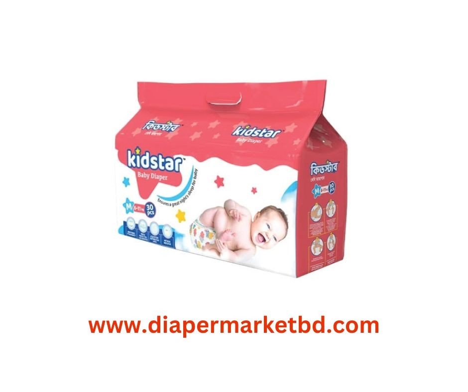 Kidstar Baby Diaper Medium (6-11)kg 30 pcs