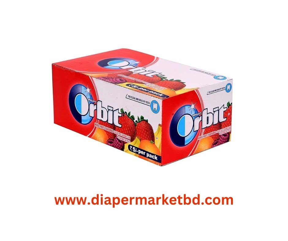 Orbit Chewing Gum Mixed Fruit Flavor Sugar Free 1 Box 32 Packet 140gm