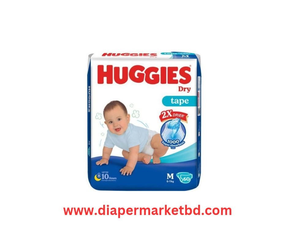 Huggies Dry Belt Diaper Medium 6–11 Kg 60 Pcs