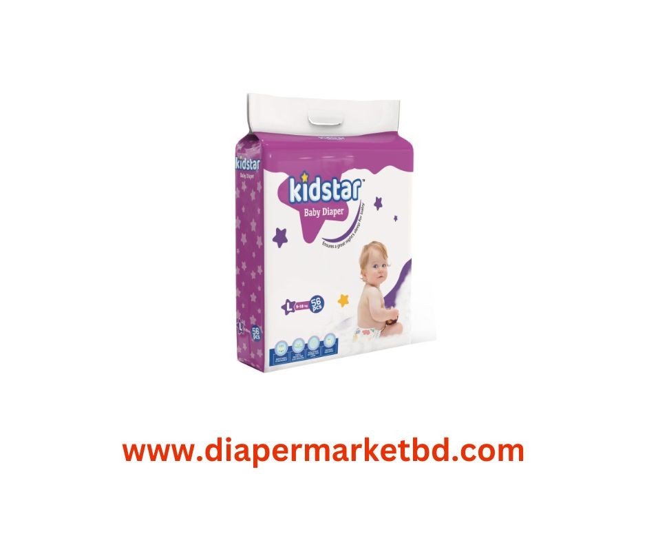 Kidstar Baby Diaper Large (9-18)kg 56pcs