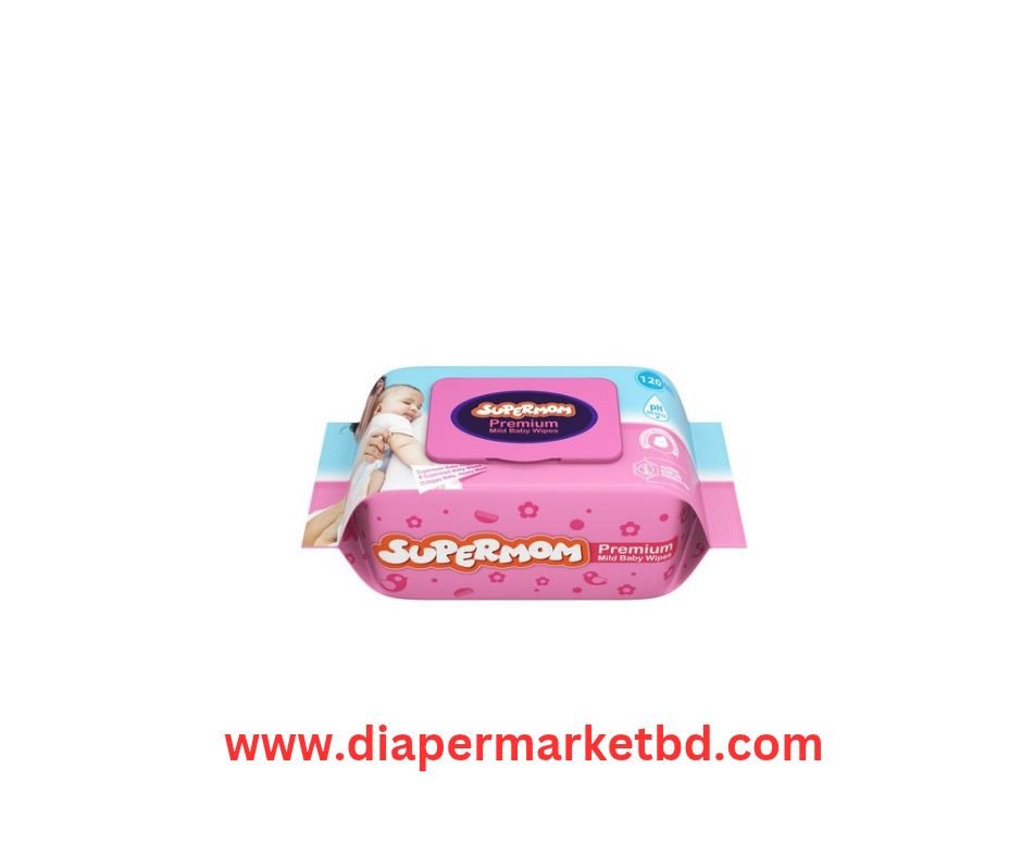 Supermom Premium Mild Baby Wipes 120 Pcs