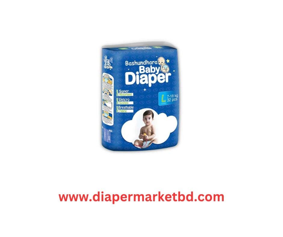Bashundhara Baby Diaper Belt Series L (7-18) kg 32 Pcs