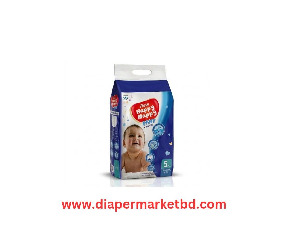 Fresh Happy Nappy Pant Diaper L 9–14 Kg 5 Pcs