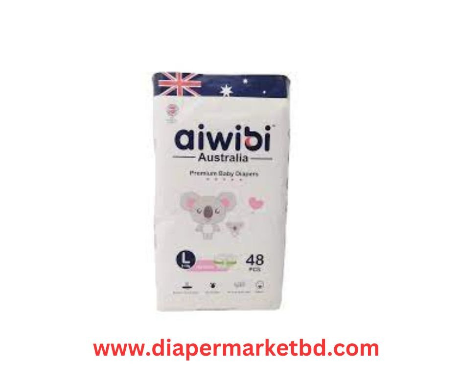 Aiwibi Australian Premium Baby Diaper Large 9-14 Kg 48 Pcs
