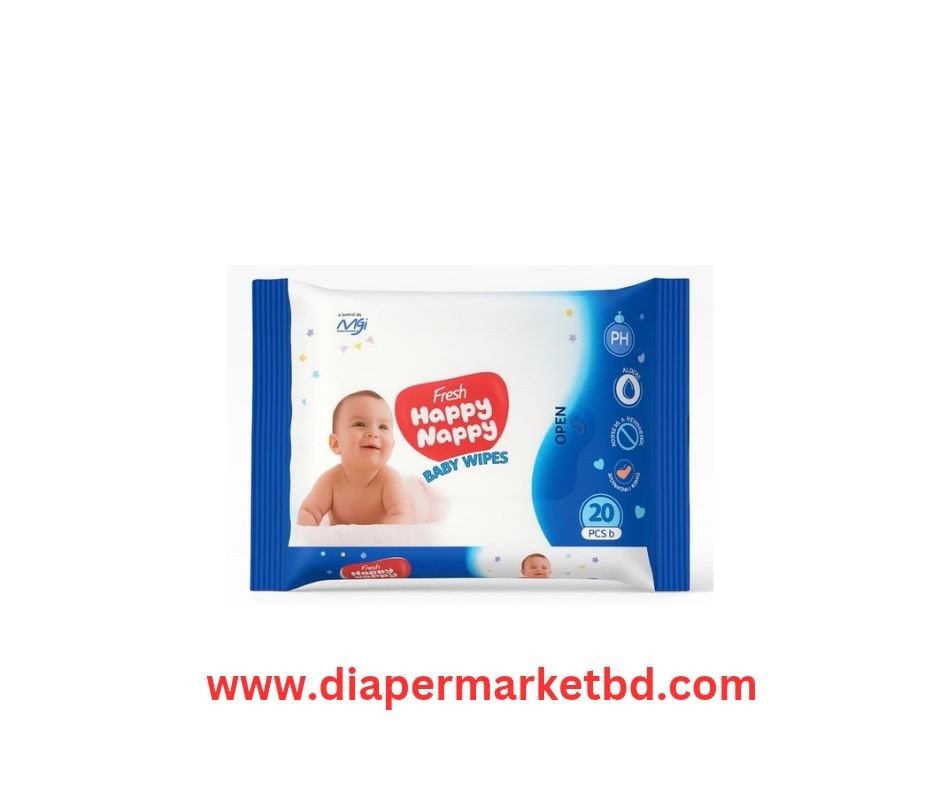 Fresh Happy Nappy Wet Wipes 20 Pcs
