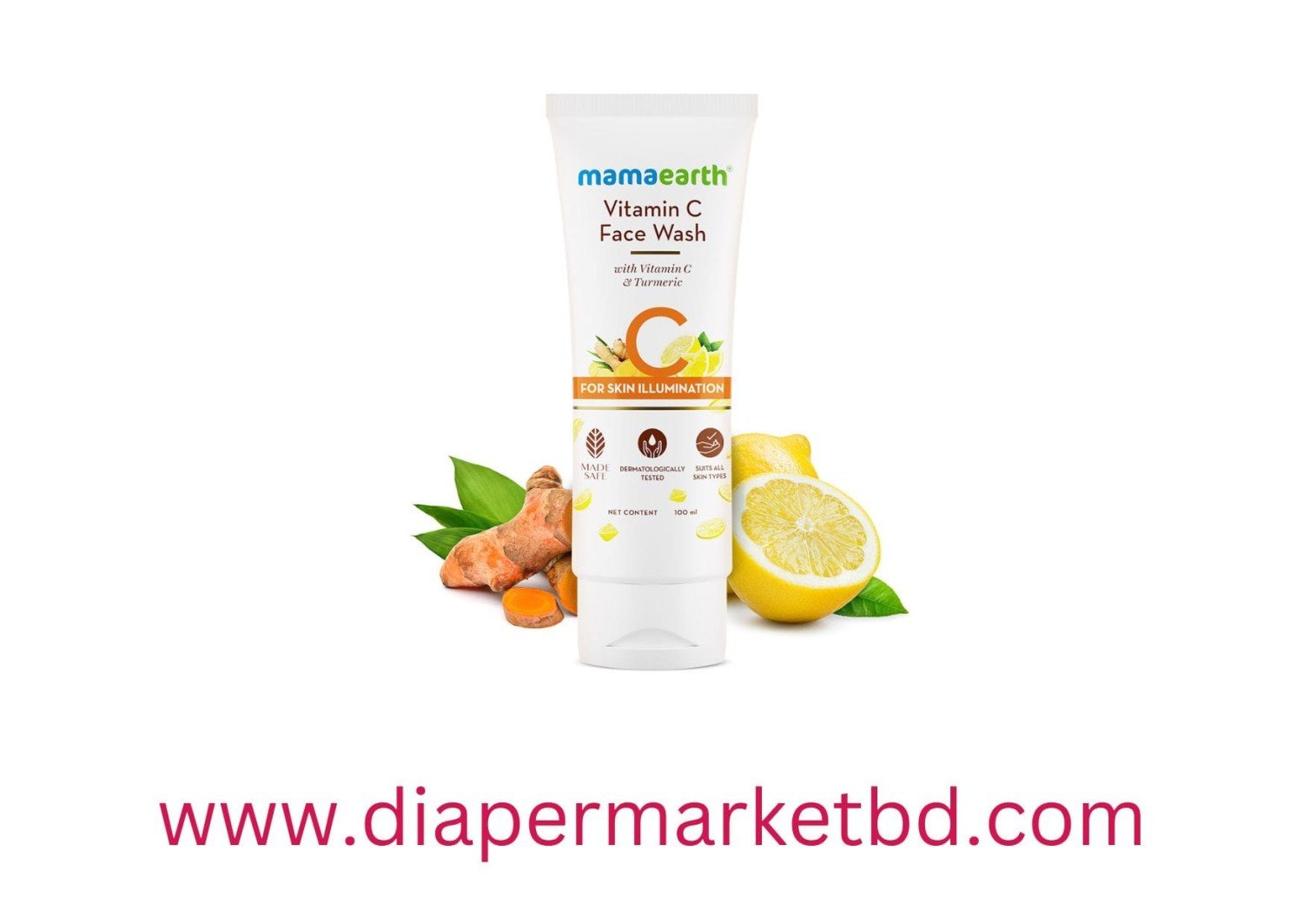 Mamaearth Vitamin C Face Wash with Vitamin C and Turmeric 100 ml