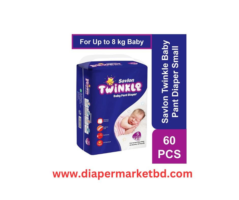 Savlon Twinkle Baby Pant Diaper S Size 60 Pcs (Up to 8 kg)