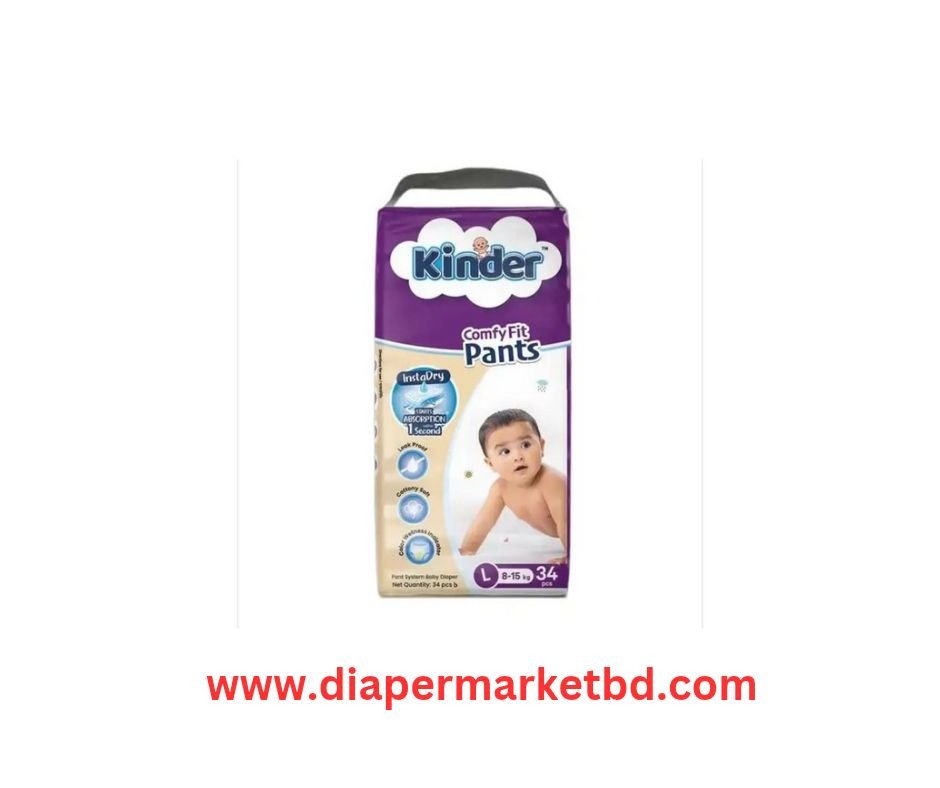 Kinder Baby Pant Diaper Large 8–15 Kg 34 Pcs Pack