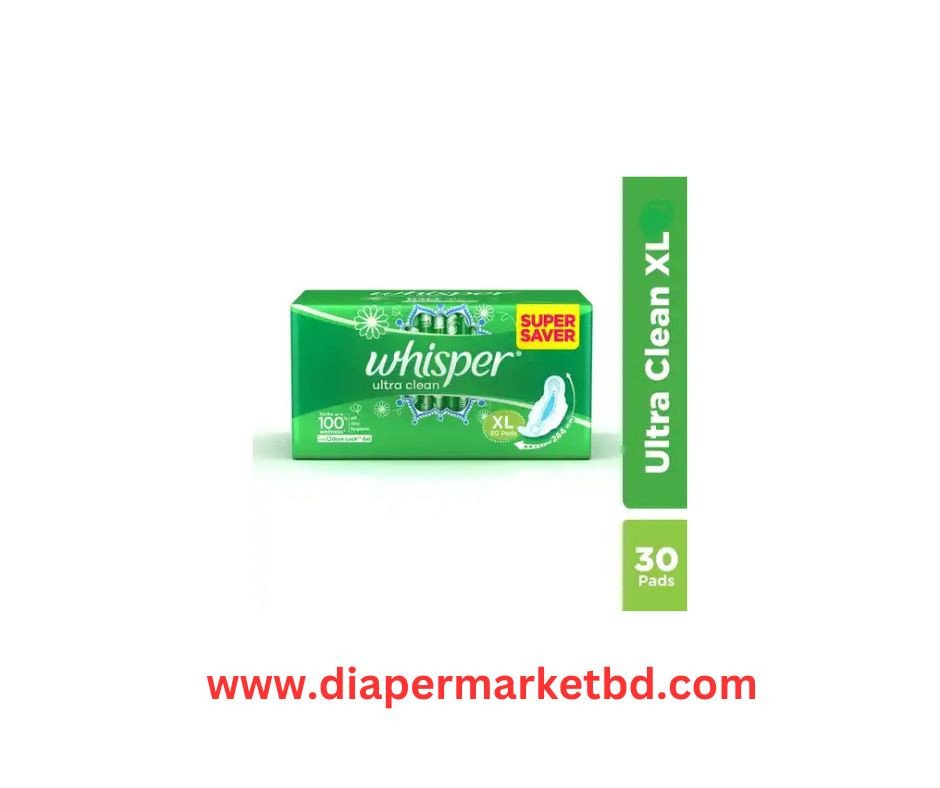 Whisper Ultra Clean Sanitary Napkins for Women XL 30 Pcs
