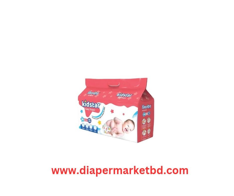 Kidstar Baby Diaper Medium (M) 6–11 Kg 30 Pcs