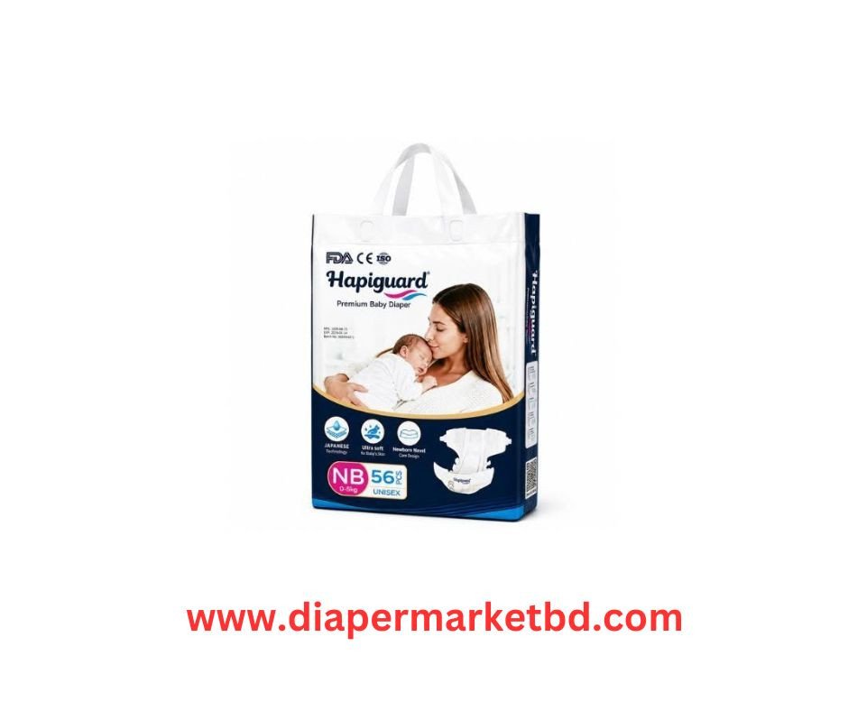 Hapiguard Premium Baby Diaper New Born 56 Pcs Pack