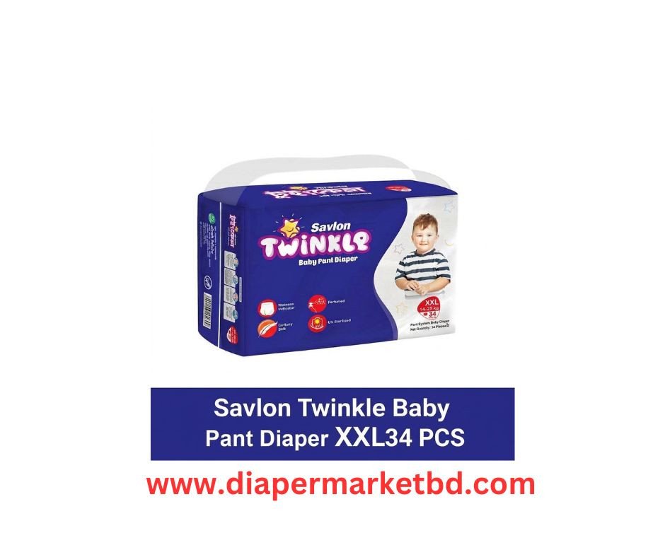 Savlon Twinkle Baby Pant Diaper XXL Size 34 Pcs (14–25 kg)