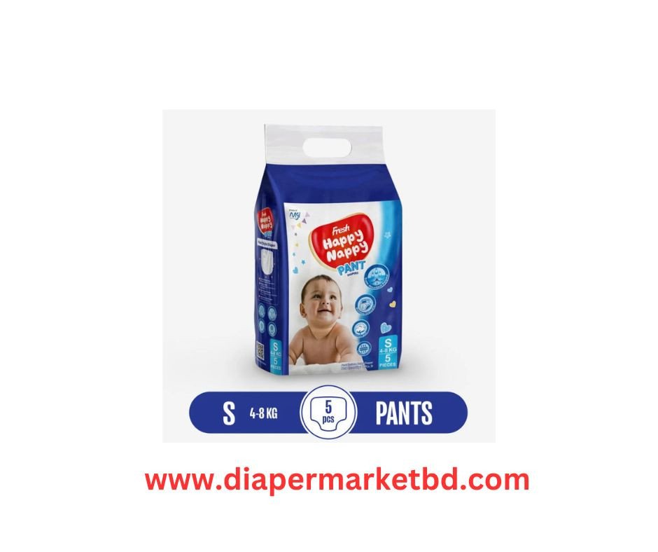 Fresh Happy Nappy Pant Diaper (4-8)Kg S Size 5 Pcs