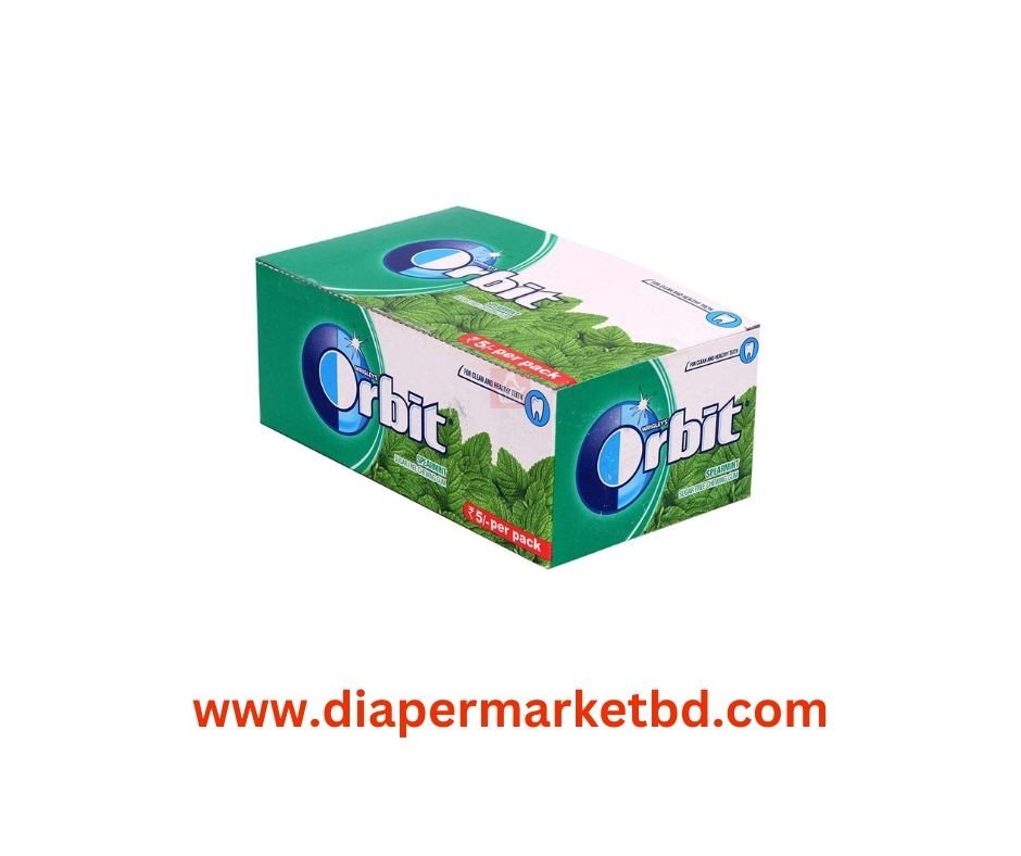 Orbit Chewing Gum Spearmint Flavor Sugar Free 1 Box 32 Packet 140gm