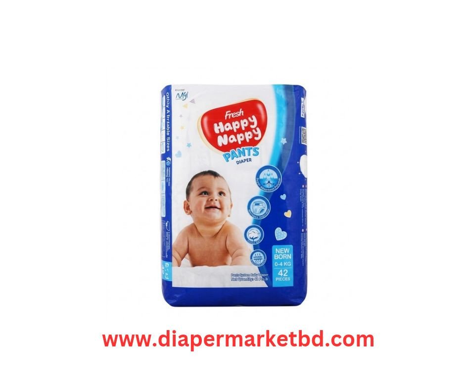 Fresh Happy Nappy Pant Diaper New Born 0–4 Kg 42 Pcs