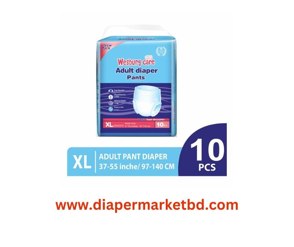 Wesburg Care Adult Diaper Pant XL Size 10 Pcs
