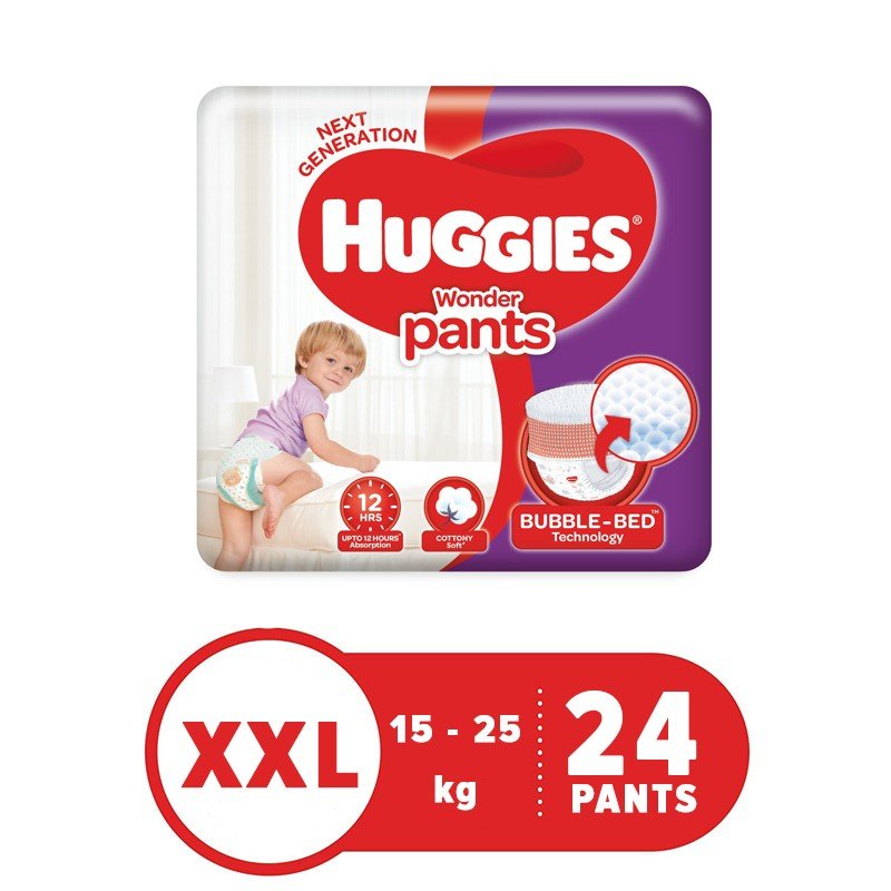 Huggies Wonder Pants XXL 24pcs (1525 kg) BUBBLE BED Diaper Market