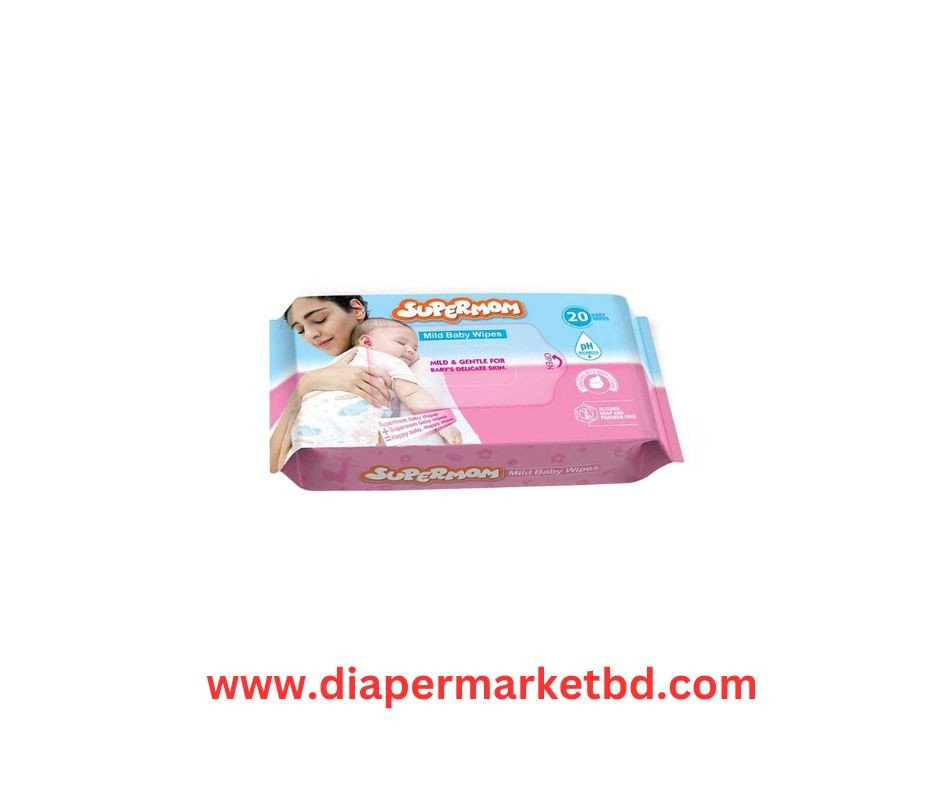 Supermom Premium Mild Baby Wipes 20 Pcs
