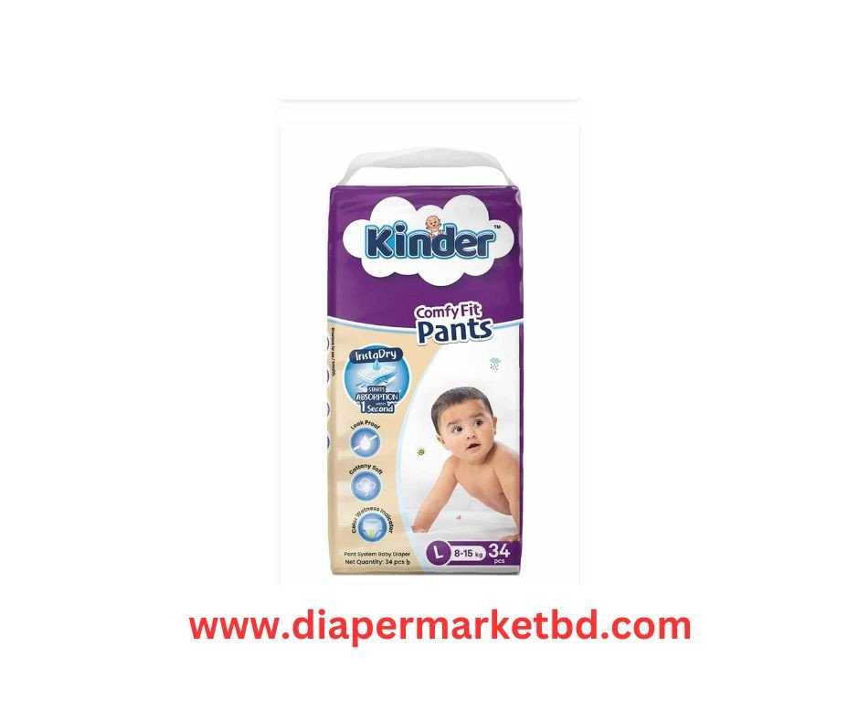 Kinder Baby Pant Diaper L Size 34 Pcs Pack