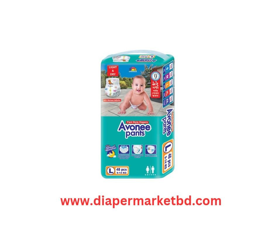 Avonee Pants Baby Diaper L 9-14 Kg 48 Pcs
