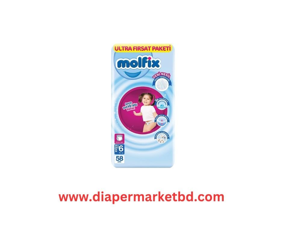Molfix Pant Diaper Jumbo Extra Large (15-22 kg) 58 Pcs