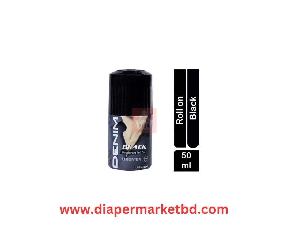 Denim Deodorant Roll On Black for Men 50 ml