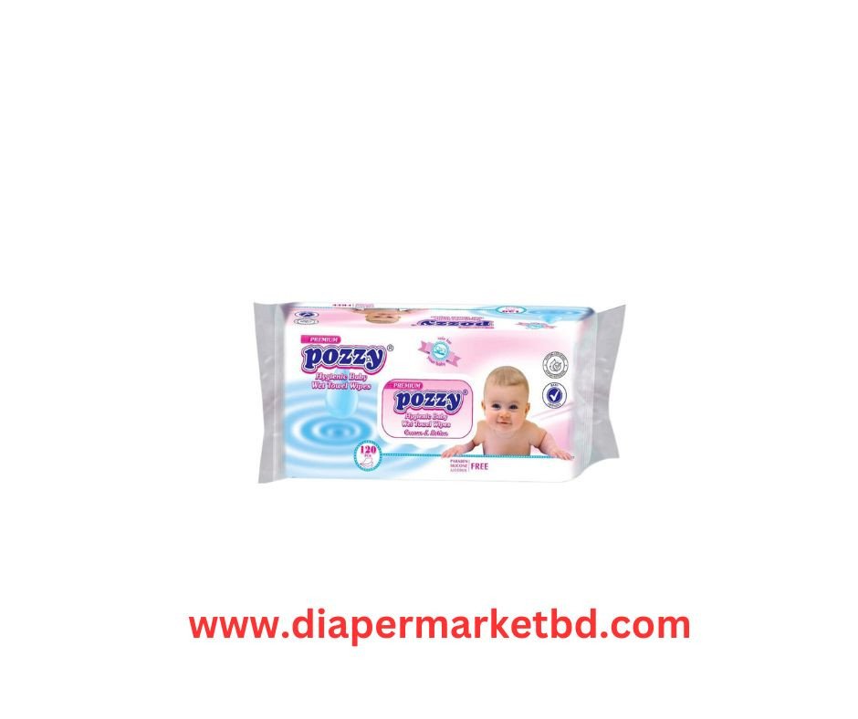 Pozzy Premium Wet Wipes Refill 120 Pcs