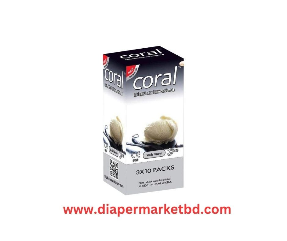 Coral Condom Vanila Flavor Extra Performance Full Box