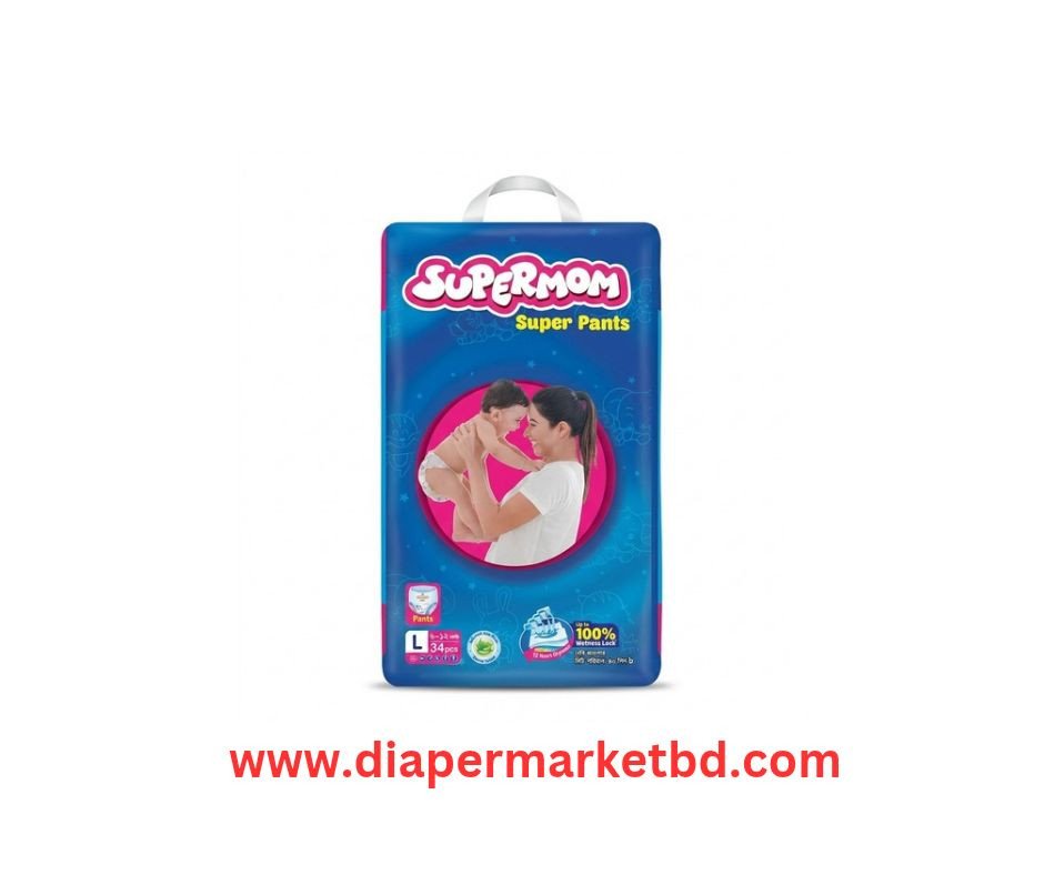 Supermom Baby Pant Diaper Large 8–15 Kg 34 Pcs