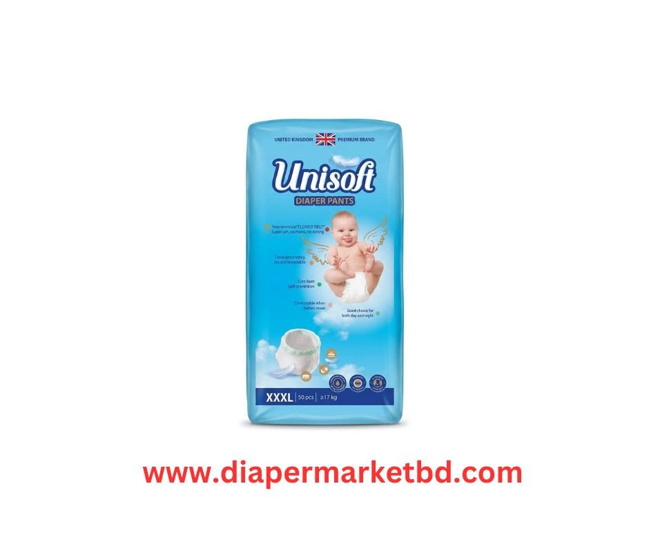 Unisoft Baby Pant Diaper XXXL Size 17+ Kg 50 Pcs Pack