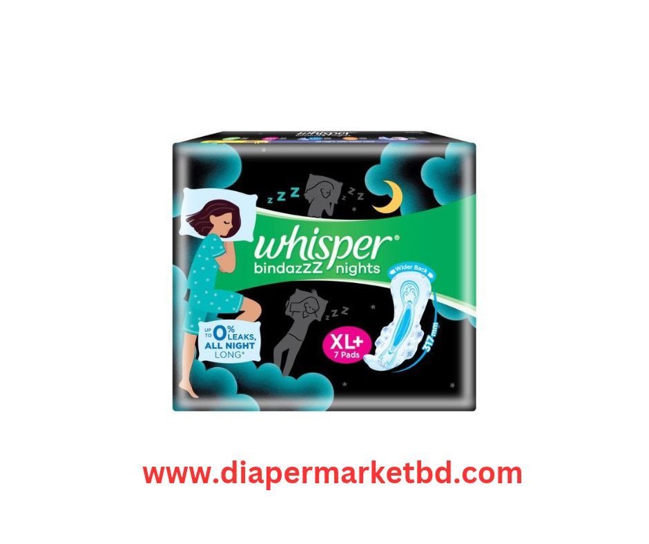 Whisper Bindazzz Nights Sanitary Pads for Women XL+ 7 Pcs