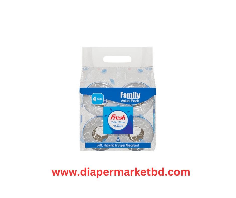 Fresh Toilet Tissue White 4 Pcs Family Value Pack