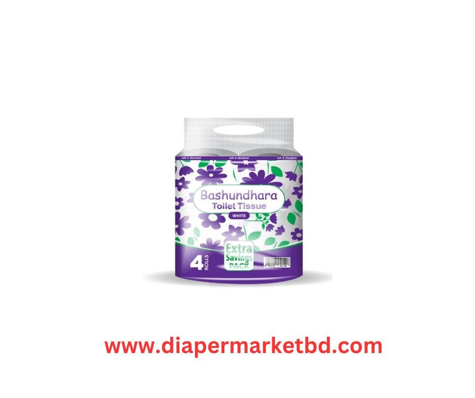 Bashundhara Toilet Tissue White 4 Pcs Family Value Pack