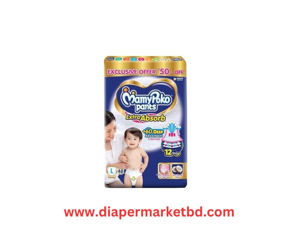 MamyPoko Pant Diaper L Size (9 - 14 kg) 48 Pcs