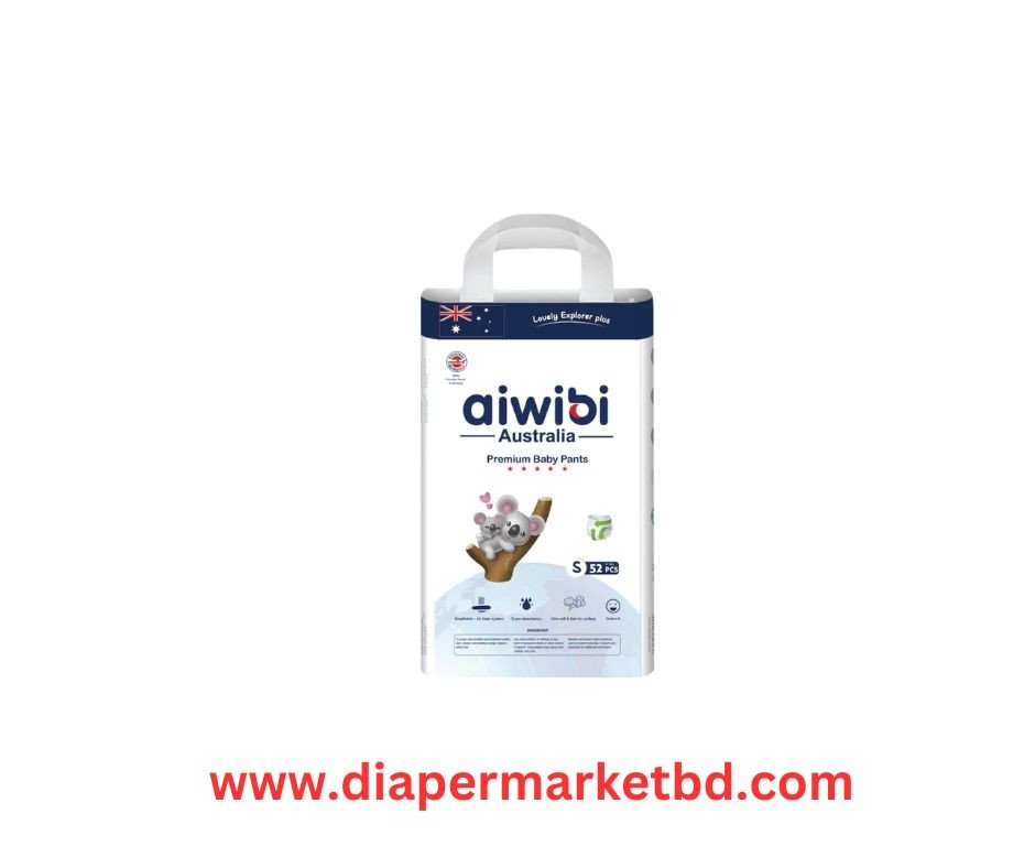 Aiwibi Australian Premium Baby Pant Diaper Small 0-5 Kg 52 Pcs