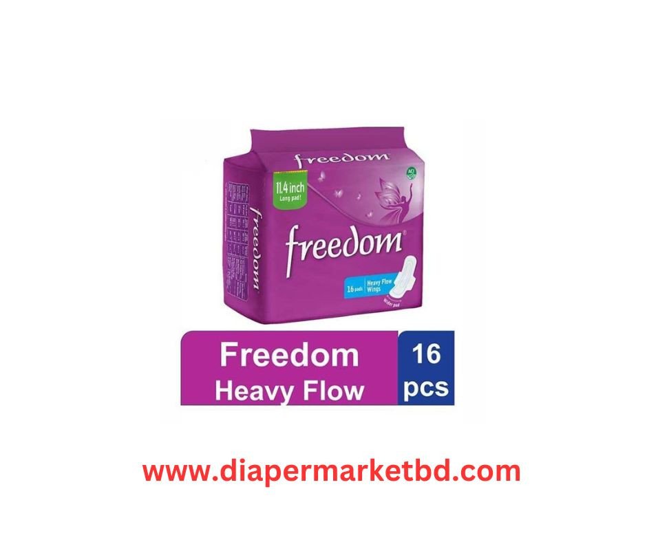 Freedom Heavy Flow Wings Sanitary Napkin 16 Pads